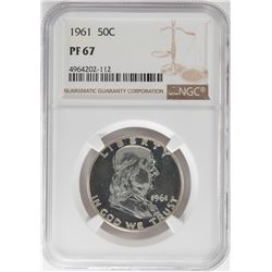 1961 Proof Franklin Half Dollar Coins NGC PF67
