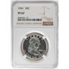 Image 1 : 1961 Proof Franklin Half Dollar Coins NGC PF67