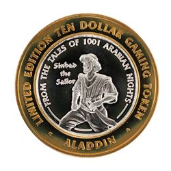 .999 Silver Aladdin Resort Casino $10 Casino Limited Edition Gaming Token