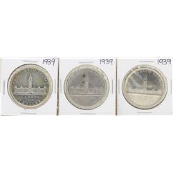 Lot of (3) 1939 $1 Canada Silver Dollar Coins