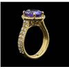 Image 4 : 14KT White Gold 3.26 ctw Tanzanite and Diamond Ring