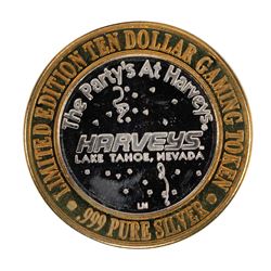 .999 Silver Harveys Resort Hotel and Casino $10 Casino Limited Edition Gaming To