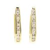 Image 1 : 14KT Yellow Gold 1.00 ctw Diamond Hoop Earrings