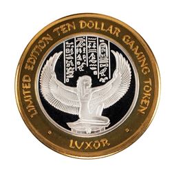 .999 Silver Luxor Las Vegas Nevada $10 Casino Limited Edition Gaming Token