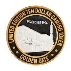 .999 Silver Golden Gate Las Vegas, Nevada $10 Casino Limited Edition Gaming Toke