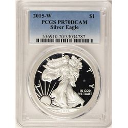 2015-W $1 Proof American Silver Eagle Coin PCGS PR70DCAM