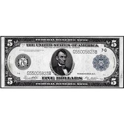 1914 $5 Federal Reserve Note Chicago