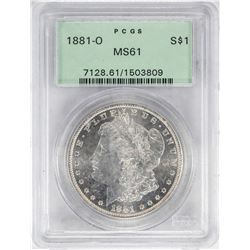 1881-O $1 Morgan Silver Dollar Coin PCGS MS61 Old Green Holder