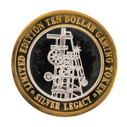 .999 Silver Silver Legacy Reno, Nevada $10 Casino Limited Edition Gaming Token