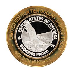 .999 Silver Golden Nugget Las Vegas $10 Limited Edition Casino Gaming Token
