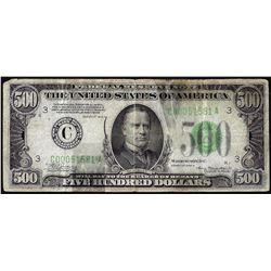 1934A $500 Federal Reserve Note Philadelphia