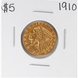 1910 $5 Indian Head Half Eagle Gold Coin