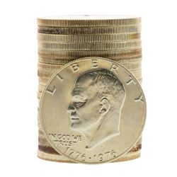 Roll of (20) Brilliant Uncirculated 1976-S Bicentennial 40% Silver Ike Dollar Co