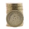 Image 2 : Roll of (20) Brilliant Uncirculated 1943-1945 Mexico Un Peso Silver Coins