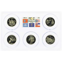 Set of 2002-S (5) Coin Proof State Quarter Coins PCGS PR69DCAM