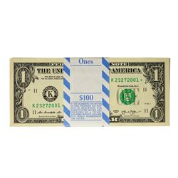 Pack of (100) Consecutive 2013 $1 Federal Reserve STAR Notes Dallas