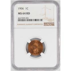 1906 Lincoln Wheat Cent Coin NGC MS64RD