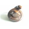 Image 1 : Un netsuke en bois sculpté représentant un serpen