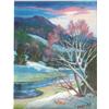 Image 1 : BREAU, Albert, 1941-    .  "Coucher de Soleil".  