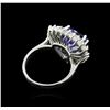 Image 3 : 14KT White Gold 4.94 ctw Tanzanite and Diamond Ring