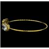 Image 2 : CZ Open Bangle Bracelet - Gold Plated