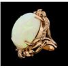 Image 1 : 33.41 ctw Opal and Diamond Ring - 14KT Rose Gold