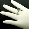 Image 3 : 14k White Gold 1.38 ctw Prong Set Oval Cut Emerald Filigree Solitaire Ring