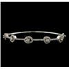 Image 1 : 1.68 ctw Diamond Bangle Bracelet - 14KT White Gold