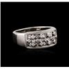 Image 1 : 14KT White Gold 0.85 ctw Diamond Ring