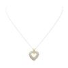 Image 2 : 1.30 ctw Diamond Heart Shaped Pendant with Chain - 14KT Yellow and White Gold