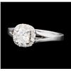 Image 1 : 0.93 ctw Diamond Ring - 14KT White Gold