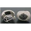 Image 4 : 18k Solid White Gold 3.60 ctw White & Black Diamond Drenched Dome Button Earring