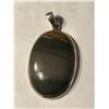 Image 1 : Large Sterling Silver and JASPER Gemstone Pendant Total weight 12.7 grams