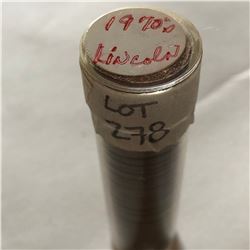 Roll of 52 Total Mixed Grades 1970s Lincoln Pennies