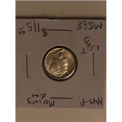 1945 P Mercury Silver Dime MS68 High Grade