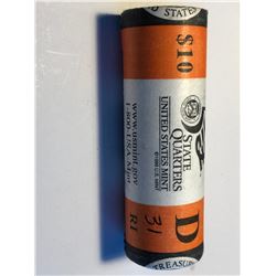 10 Dollar US Bank Mint Roll State Quarters RHODE ISLAND D