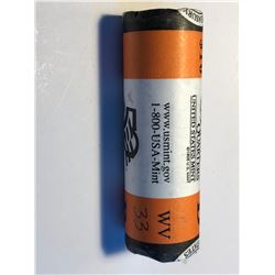 10 Dollar US Bank Mint Roll State Quarters WEST VIRGINIA D