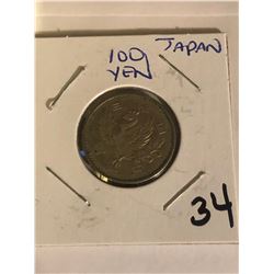 Vintage Japanese 100 Yen Coin