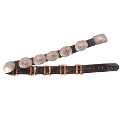RARE Navajo Wilbert Secatero Sterling Concho Belt