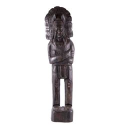 Wooden Carved Cigar Store Indian