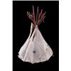 Image 4 : Sioux Beaded Model Tipi with Frame 19th Century