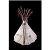 Image 7 : Sioux Beaded Model Tipi with Frame 19th Century