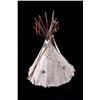 Image 8 : Sioux Beaded Model Tipi with Frame 19th Century
