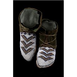 Blackfeet Fully Beaded Moccasins circa 1880