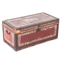 19th Century Floral Dowry Hope Chest