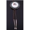 Image 1 : Zuni Sun Face Sterling Silver Bolo Tie Large