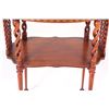 Image 9 : 1800's Scrolled Quarter Sawn Oak & Abalone Table