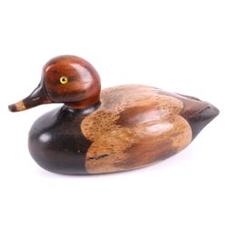 Tom Taber Hand Carved Redhead Duck Decoy
