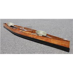 Gene Jensen Wood Strip Racing Canoe