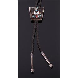 Zuni Tortoise Shell & Turquoise Bolo Tie